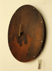 Antiqued Metal Round Wall Clock