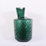 Honeycomb Green Glass Vase 1