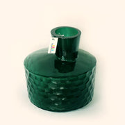Honeycomb Green Glass Vase 2