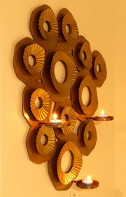 Wall Candle Art Golden