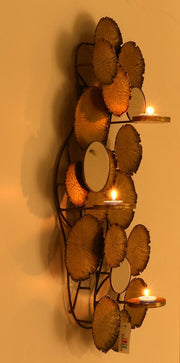Wall Candle Art Mat Gold
