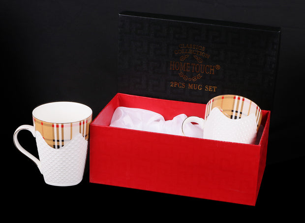 Buy Coffee Mug Set 4 Mug and Spoon Porcelain Set 4 pcs 12 oz White Mug  Unique Coffee Mugs and Tea Cups - Gift Boxed - A Great Marriage or Friends  Gift