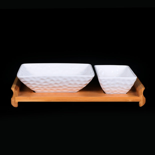 Bowl with Wooden Tray