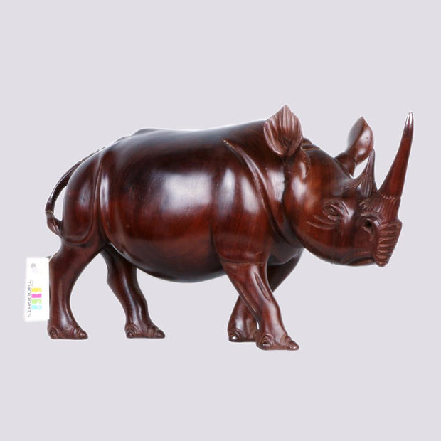 Kenyan Wooden Rhino 1