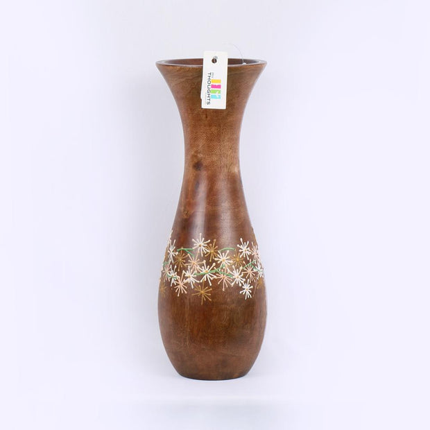 Natural Wood Star Vase