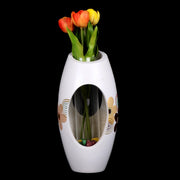Wooden White Vase