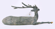 Seated Brass Deer