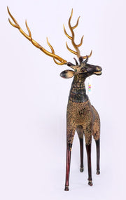 Wild Deer Pair in Brass